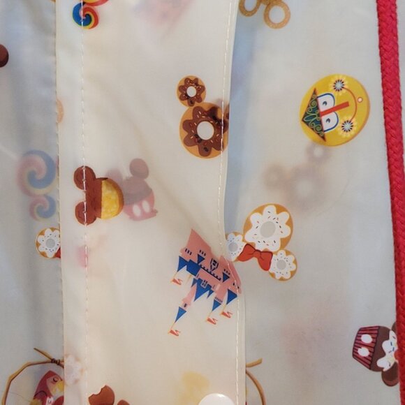 Disneyland Rain Jacket Adult XXXL Parks Food Snacks Zip Up Hood Drawstring 3X - Picture 4 of 11